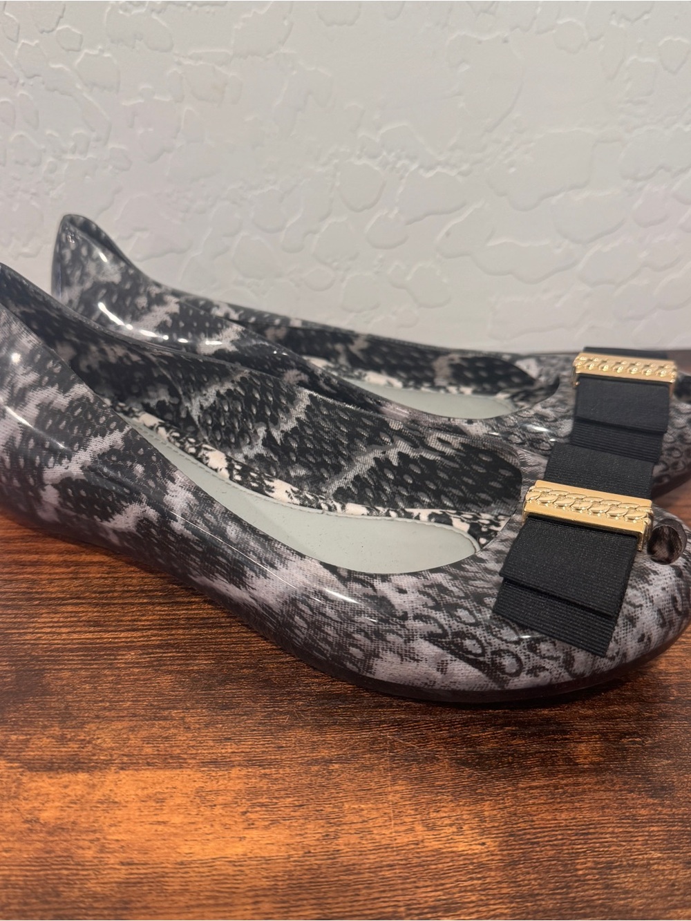 Melissa x Jason Wu Ultragirl Snake Print Jelly Ballet Flats Women 7 Animal Print